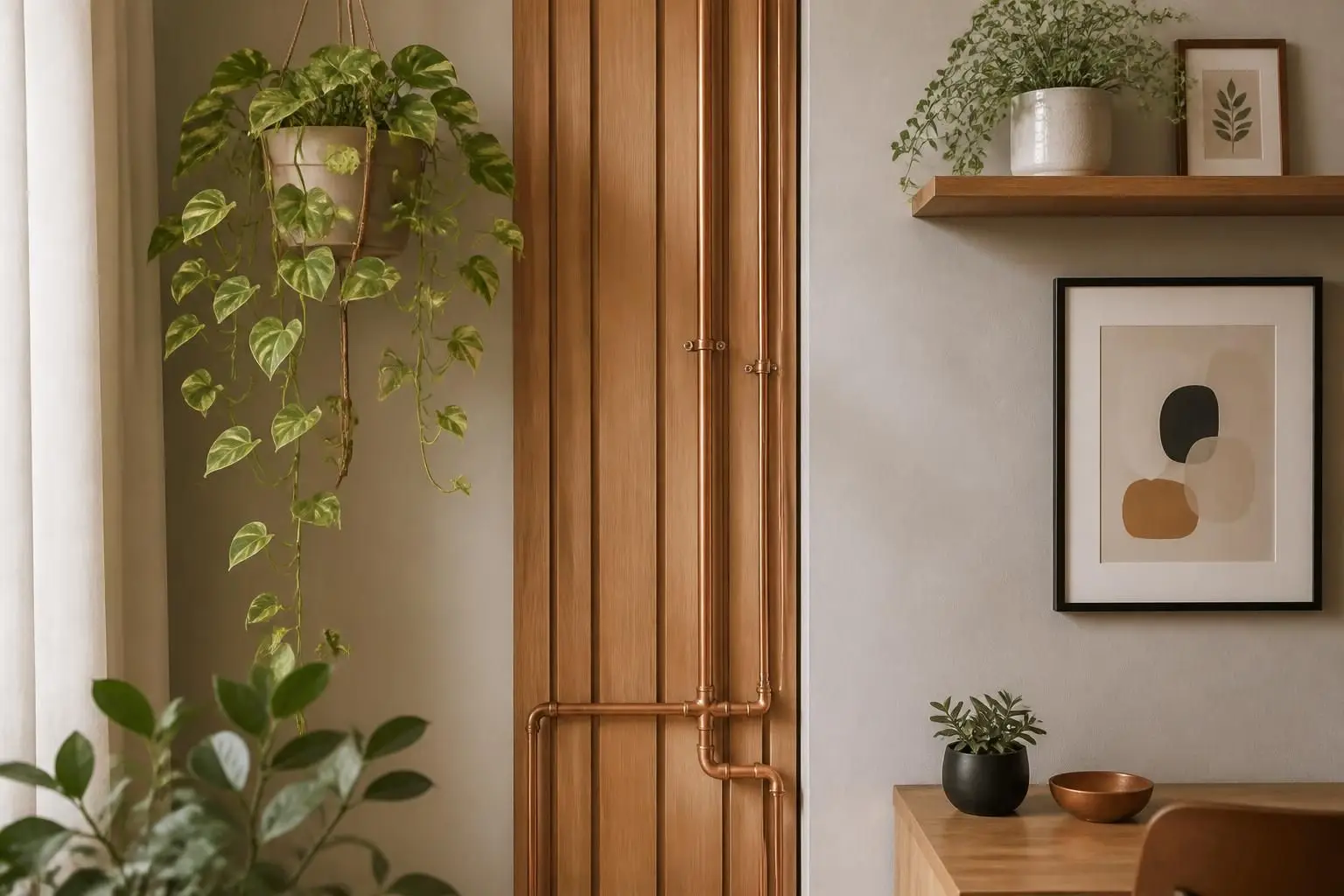 découvrez des méthodes efficaces pour cacher des tuyaux apparents en cuivre sans avoir à les déplacer, alliant esthétique et praticité pour votre intérieur.