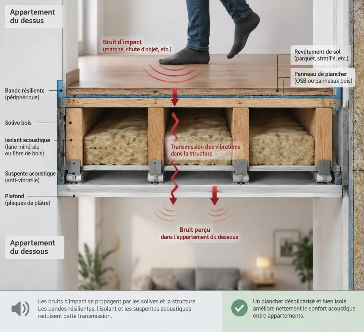 découvrez les inconvénients de l’insonorisation d’un plancher en bois entre deux appartements et les solutions pour réduire les bruits efficacement.